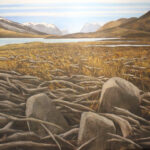 A FORLORN SHORE, LOCH FANNICH oil on canvas