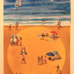 SUN ON THE BEACH II Ink & gouache